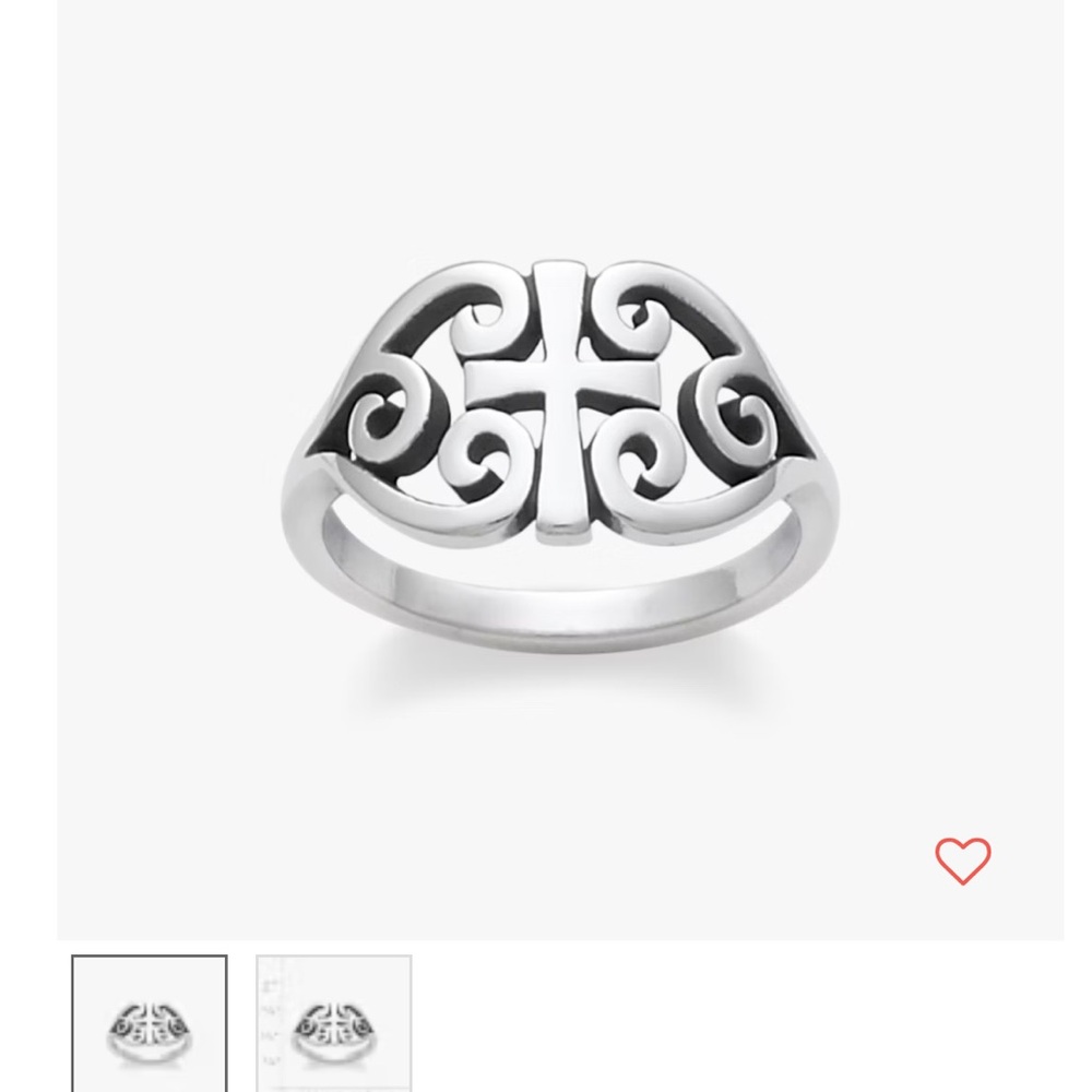James Avery small cross ring